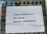 이식 디스크 Astm F136 티타늄 ISO 5832 평평한 라운드 금속 디스크 등급 2